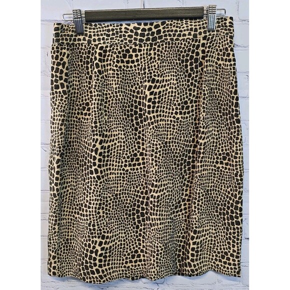 Vintage Allison Taylor Blouse and Skirt Set Animal Print Silk Blouse M Skirt L - Picture 5 of 9